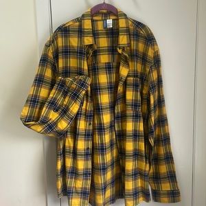 Flannel by Divided yellow and blue size large